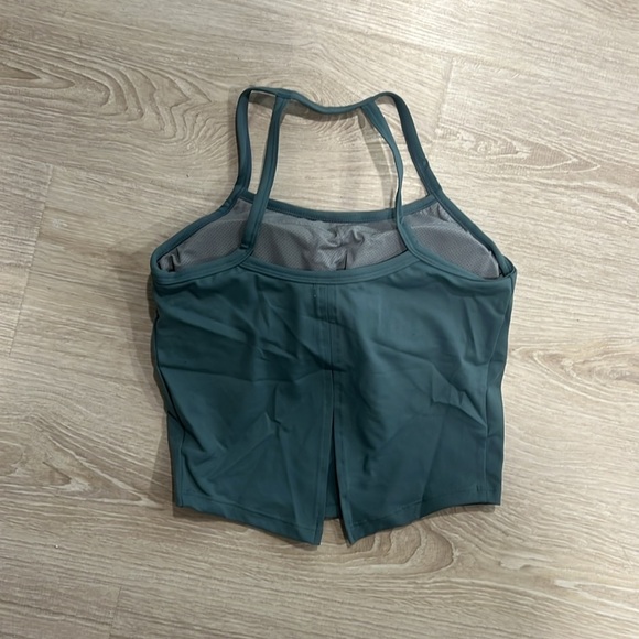 Dark Green Strappy Tank Top/Bra Top - Picture 2 of 4